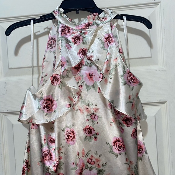 Satin Flower Blouse - Picture 1 of 4